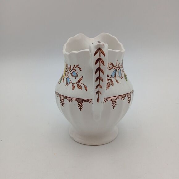 J & G Meakin Braemar Creamer & Sugar Bowl England scalloped floral Classic White - Picture 11 of 14